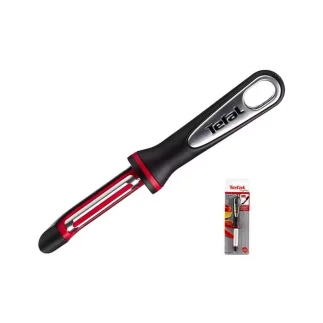 Tefal Ingenio Vegetable Peeler Black & Red Stain Resistance Platinum Silicone Handle K2071014