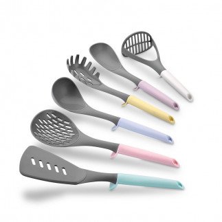 Sunplast Kitchen Set Spoon Ladle Masher Skimmer, Bonita BPA Free SC2830