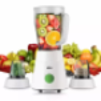 Braun Blender 1.5L 500w Mill & Chopper PowerBlend Triangular Plastic Jug, 2 Speed, Ice Crushing Function, Stainless Steel Blades JB0123WH