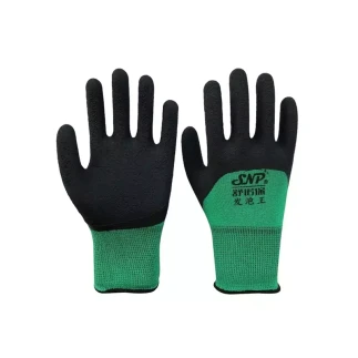 Rubber Wear-Resistant Oil-Proof Gloves - Labor Protection Work Gloves with Anti-Slip and Breathable Design for Workers