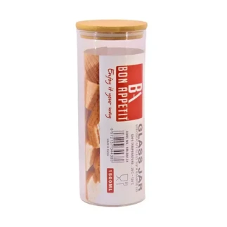 Bon Appetit Glass Storage Jar with Bamboo Lid 1.5L HM-BA124
