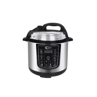 SilverDome Pressure Cooker 6L with 12 Cooking Functions, Electric Menu Button Panel 1000W PCD-600