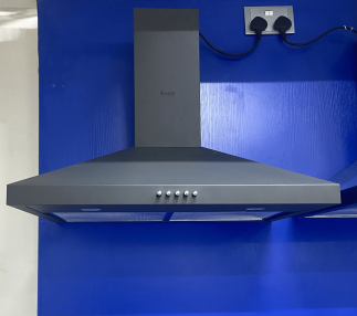 EVOQ Chimney Hood Wall Mounted 60CM With Carbon Filters, Pyramid ECH-PR003GR