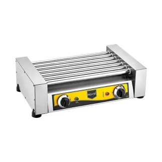Remta Electric Hot Dog Roller 1500W 18 Sausages, Stainless Steel Body with Crumb Tray RMT18