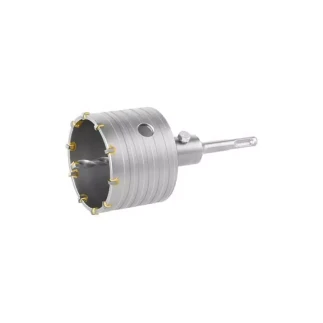 Total Hole Saw Core Bit for Concrete - 65mm Diameter, Includes 8 TCT Blades, 110mm Adapter, and 8x110mm Masonry Drill Bit - Packaged in a Durable Color Box