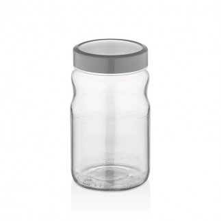 Hane Glass Storage Jar 1700ml Spice Jar with Lid HN1375  - 2Pcs