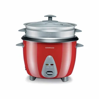 Kenwood 2-in-1 Rice Cooker 1.8L 10-Cups Rice with Food Steamer Basket, Non-Stick Cooking Pot, Temepered Glass Lid, Warm/Cook Lights, Spatula Holder, Detachable Cord RCM44.000RD