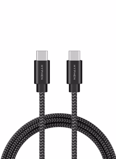 HYPHEN Type C to Type C Fast Charging Cable 60W - 2m HCB-C260W1789, Black