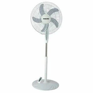 Nikai Stand Fan 16'' With Remote 65W Plastic Blade Full Copper T Class Motor High Performance Copper Motor Wide Angle Horizontal Oscillation NPF1634RT
