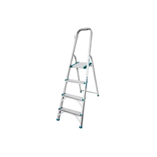 Total Household Ladder with 4 Steps, Aluminium Body THLAD06041