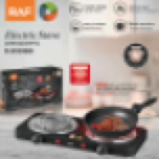 RAF R.8020BB Electric Stove, 2-Plate 1000W+1000W Cooker, Portable Electric Burner