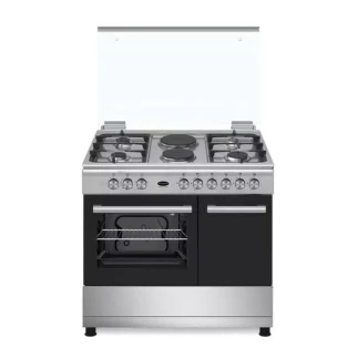 VENUS Cooker 90x60 cm, Stainless Steel, 4 Gas Burners + 2 Electric Burners, Electric Oven, Gas Bottle Compartment Model VC9642BCD