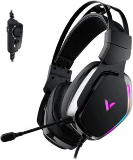RAPOO VH710 medium Virtual 7.1 Channels Gaming Headset, Wired Black Headphones Headset