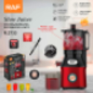 RAF R.2733 Slow Juicer, 350W Cold Press Extractor with Powerful Motor, 220V Electric Juice Maker, Easy to Clean, Red