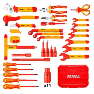 Total Tool Box Hand Tools 41pcs Set Insulated THKITH4101