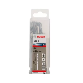 Bosch Twist Drill Spiral Bit HSS G 5 x 8mm – High-Precision Metal Drill Bit for Standard Applications