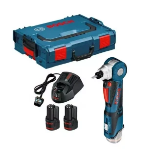 Bosch Professional Cordless Angle Screwdriver GWI 10.8 V-LI – 10.8V Lithium-Ion, 5 Head Position Settings, 7-Torque Stages, and Hyper Charge Technology