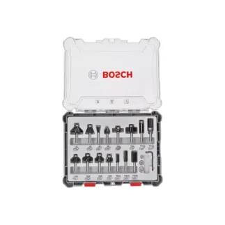 Bosch Mixed Router Bits Set 8mm 15 Pcs 2607017472
