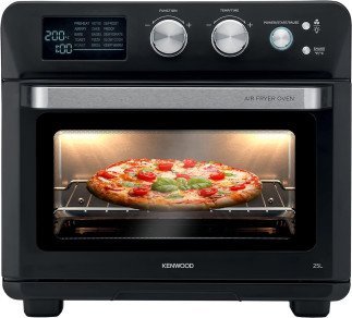 Kenwood 2-in-1 25L Toaster Oven+Air Fryer - Oven Toaster Grill with Large Capacity, Rotisserie Function for Frying, Roasting, Grilling, Broiling, Baking, Browning, Defrosting,Heating MOA25.600BK Black