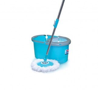 Lion star Livina Spin Mop Stick and Bucket 235mm Superior BM-47-Blue Tanzania