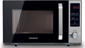 KENWOOD 25L Microwave Oven with Grill, Digital Display, 5 Power Levels, Defrost Function, Stainless Steel, Auto Menu, 95 Minutes Timer, Clock Function 800W MWM25.000BK Tanzania, Black/Silver