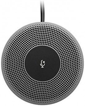Logitech Expansion Mic for MeetUp, Plug-and-Play, Indicator Lights, Microphone Type Mono, Wideband, Noise Canceling, PC/Mac/Laptop/Macbook/Tablet 989-000405 - Black