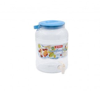 Lion star Plastic Storage Jar Round with Tape 8L D-45, Blue