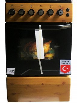 Euron Cooker With 4 Gas Burners + Electric Oven 50x50CM - (Wood, FS4314ZL)