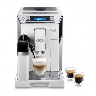 De'Longhi ECAM 45.760.W/Eletta Cappuccino Top Fully Automatic Espresso Machine (Silver, 1 Main Unit, 1 User Manual, 1 Warranty Card, Product Inbox Accessories) Tanzania