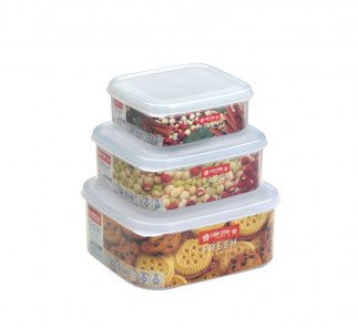 Lionstar Food Plastic Container 3pc Set, Fresh Sealware 162x145xH70mm SW-38