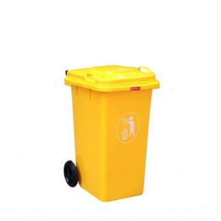 Dustbin With Wheels 100LTanzania- Yellow (C-66)