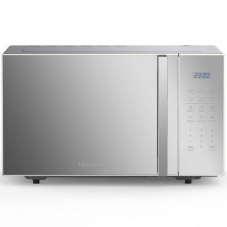 Hisense Microwaves Oven 26L Capacity H26MOMS5H, Child safety lock, 99.99mins cooking timer, 6 auto cooking menus, Blue LED display, 12Hours clock setting - Silver, Mirror