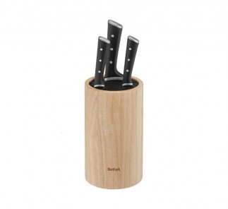Tefal Ice Force Kitchen Knife 3pcs 9/11/20CM With Wood Holder K2324S75