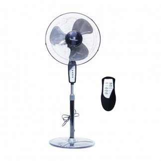 Westpoint  Electric FAN 16″ Round Base Stand, Remote & TIMER  – (Black, WSUS-16119.R)