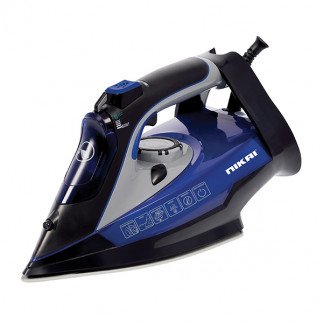 Nikai Steam Iron 320ml Tank Dry and Spray Function 2200w NSI808CS Temperature Control Nano Ceramic Sole Plate Vertical Steam Function Indiator Light Powerful Burst System