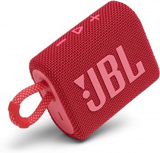 JBL Go 3: Portable Speaker with Bluetooth, Built-in Battery, Waterproof and Dustproof Feature - Red