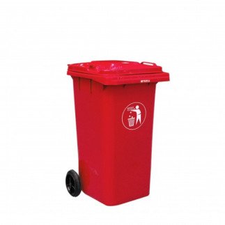 Dustbin Astana W/Wheel 120L Tanzania - Red (C-67)