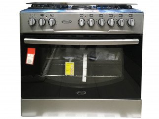 Venus 4 Gas Burners & 2 Electric Plates Cooker 90x60cm, Electric Oven Tanzania (Stainless Steel Inox, VC9642ESD)