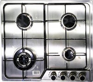 Venus Cooking Built-in Range 60cm 4 Gas Burners Stainless Top Tanzania (Inox, VGH6060SS)