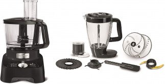MOULINEX DoubleForce | Food Processor | 1000W | 8 attachments for 28 functions | 6 speeds | 3L Bowl Capacity and 2L Blender | Black | 2 Years Warranty | FP821827