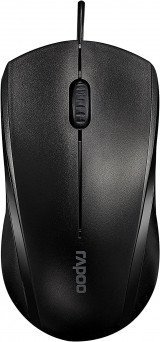 Rapoo N1200 Silent Wired Optical Mouse Tanzania - Black