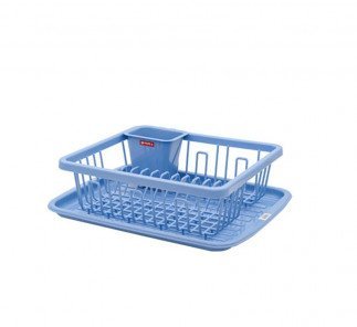 Lion Star Dish Rack Tanzania, 435x350MM With Tray Flora A-10, Blue