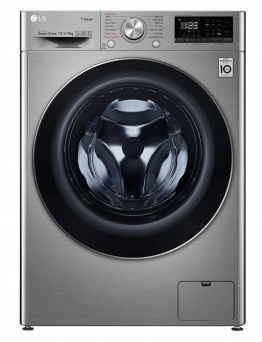LG 10.5Kg Washer & 7Kg Dryer Front Load AI DD Steam+ Bigger 1400 RPM Color Silver Model - F4V5RGP2T Tanzania