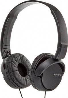 SONY Headphone with Mic Tanzania, Black (MDRZX110APBCE)