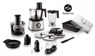 Philips Avance Collection Multi- function Food Processor Tanzania, HR7778/01, 1300W, Compact 4in1 setup, 3.4L bowl with Stainless Steel Disc, 2.2L Blender, Centrifugal Juicer + Citrus Press, Metal Kneading Hook
