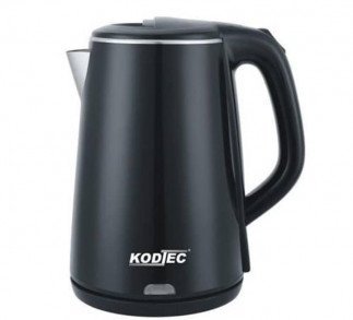 Kodtec 2.2L Electric Kettle: Stainless Steel Body with Plastic Cover, 360 Degree Rotation, Heat-Insulated Handle, Automatic Boiling Shut Off, 220-240V BLACK KT-6022B