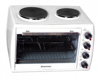 Westpoint Mini Oven 45L, 2 Hotplate + Grill + Turnspit Tanzania(White, WOY-45215.4.W) |