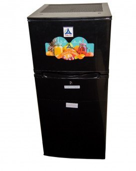 Delta Double Door Top Freezer Refrigerators Defrost 127L Tanzania (Black, DRF-150)