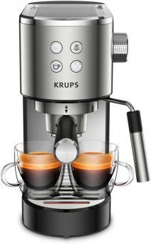 KRUPS VIRTUOSO XP442C40 PUMP ESPRESSO COFFEE MACHINE, STAINLESS STEEL