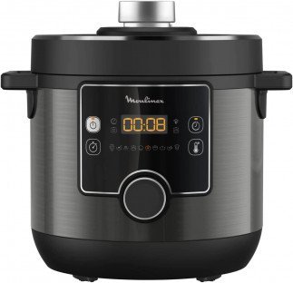 MOULINEX Turbo Cuisine Electrical Pressure Cooker, 7.6L, 1200 Watts, Black, CE777827